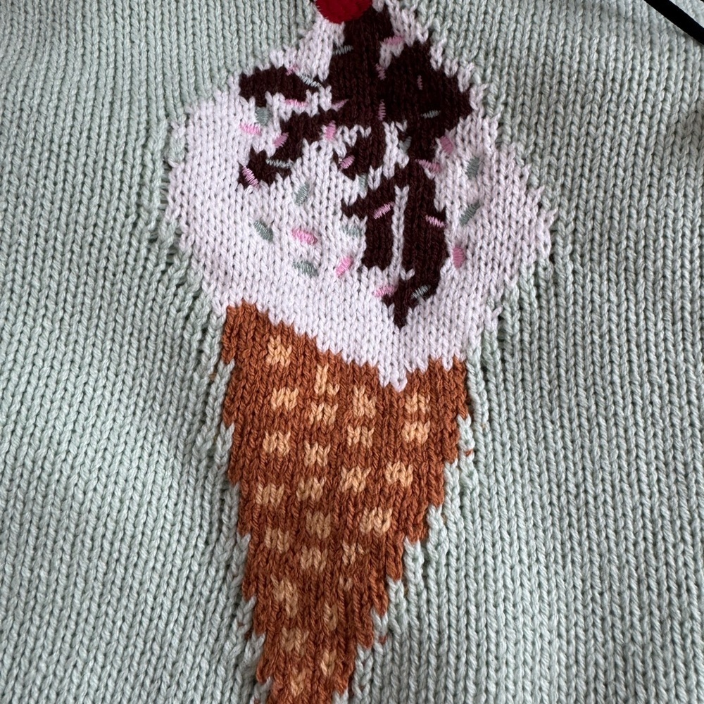 NWT Freshman 1996 Mint Ice Cream Sweater - Picture 3 of 4
